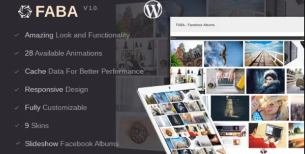 FABA v1.0.1 Facebook Albums And Photos Gallery For WordPress