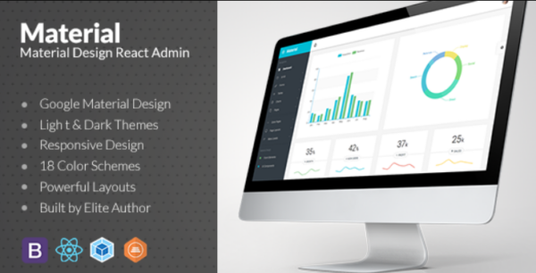 Material v1.3.1 Design ReactJS Admin Web App with Bootstrap 4