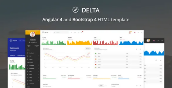 Delta – Angular 4 and Bootstrap 4 Admin Template