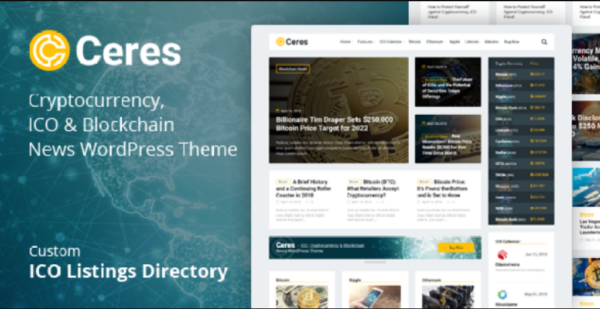 Ceres v1.1.0 Cryptocurrency & Blockchain News WordPress Theme