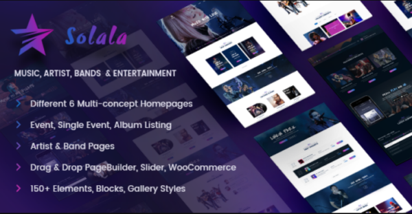 Solala Music v3.5 Music WordPress Theme