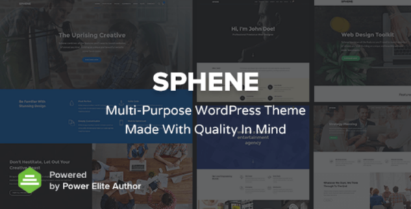 Sphene – All In One – Creative, Corporate, Photography, One Page and Shop WordPress Theme