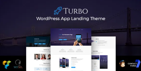 Turbo – Responsive App Landing WordPress Theme