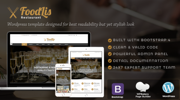 FoodLis Restaurant & Food WordPress Theme