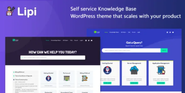 Lipi – Self Service Knowledge Base and Creative WordPress Theme 1.4