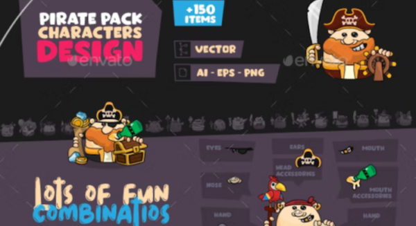 Characters Design – Pirate Pack