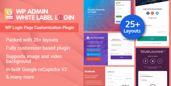 WP Admin White Label Login – WordPress Plugin For Advanced Customizable Login page 1.0.6