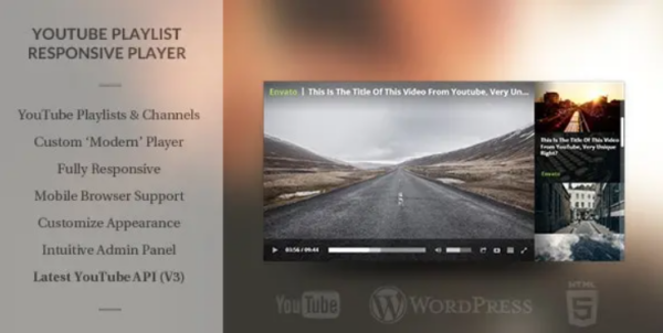 WordPress Responsive Youtube Playlist Video Player 1.11.0