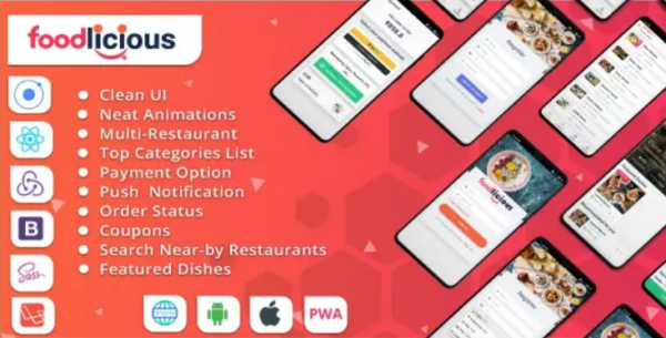 Foodlicious – Multi Restaurant Food Ordering platform developed on Ionic 5 and Laravel 7 admin panel