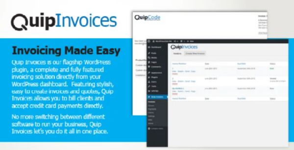 Quip Invoices 1.6.1 Fully Featured WordPress Invoicing