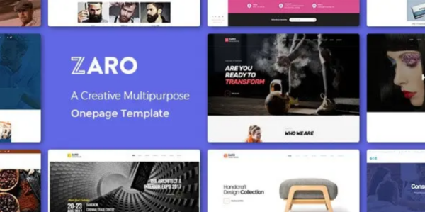 Zaro – Creative Multipurpose Onepage WordPress Theme