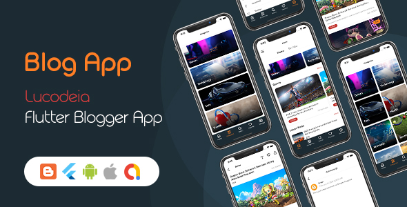 Lucodeia Blog - Flutter Blogger App | Admob - DarkMode