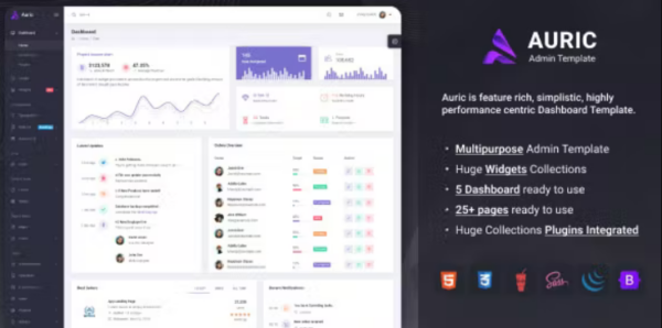 Auric Bootstrap Admin Template