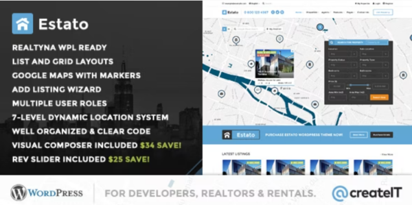 Estato - WordPress Theme for Real Estate and Developers 12 April 2018