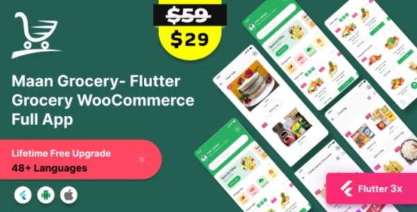 Maan Grocery - Flutter Woocommerce Grocery Full app 22 July 2023