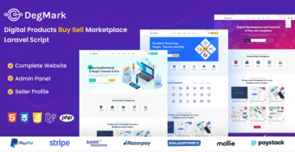 DegMark - Digital Products Buy Sell Marketplace Laravel Script 2.1