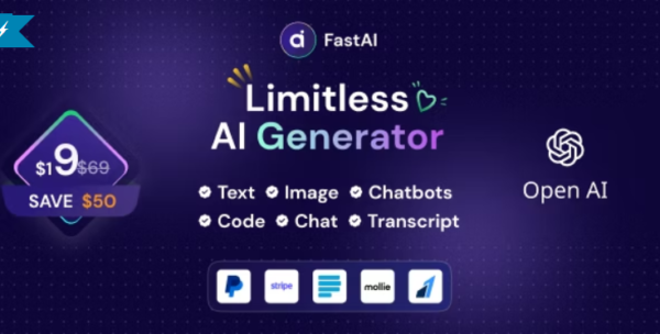 FastAi - SaaS AI Content Voice Text Image Chat & Code Generator 1.2.1