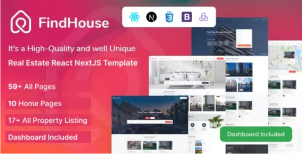 FindHouse - Real Estate React NextJS Template 1.7