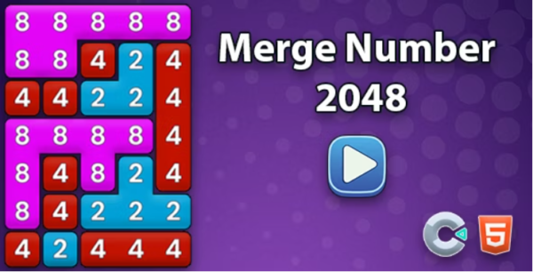 Merge Number 2048 - Html5 (Construct3)