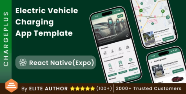 EV Charging Station App | Electric Vehicle Charging Spot App | React Native | ChargePlus