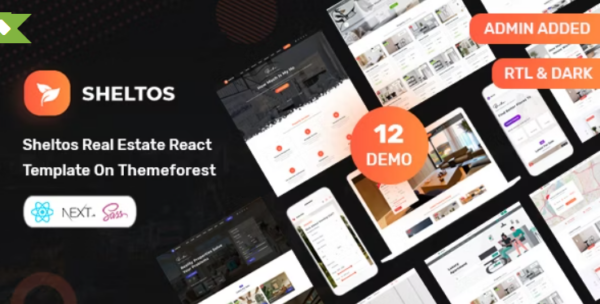 Sheltos - Real Estate React Next Js with Redux Toolkit , React Hooks & API Routes Template 24 January 2023