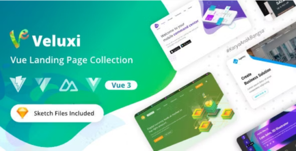 Veluxi - Vue JS Landing Page Collection 3.1.2