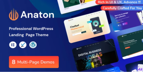 Anaton - SaaS Landing Page WordPress Theme