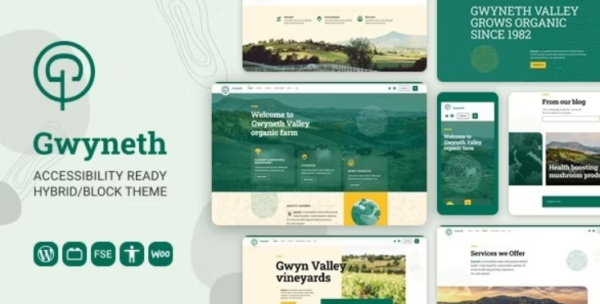 Gwyneth - Accessible Full Site Editing WordPress Block Theme