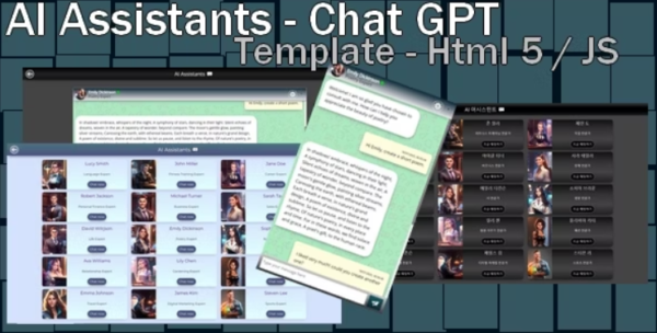 AI Assistants Chat GPT 16k | HTML5/JS Template