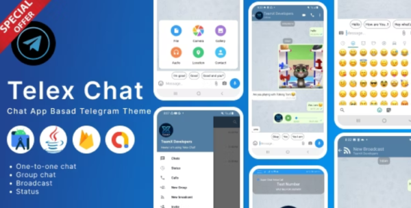 Telex Chat - Android Chatting App with Groups and Voice/Video Calls - Telegram Clone