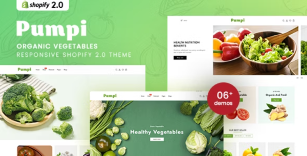 Pumpi - Organic Vegetables Responsive Shopify 2.0 Theme