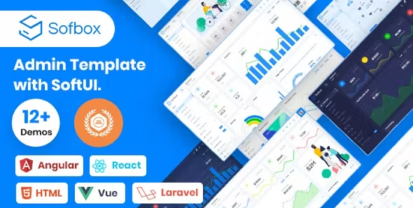 Sofbox Admin - Vuejs, Laravel, Angular 9, React, HTML Admin Theme 2.4.1
