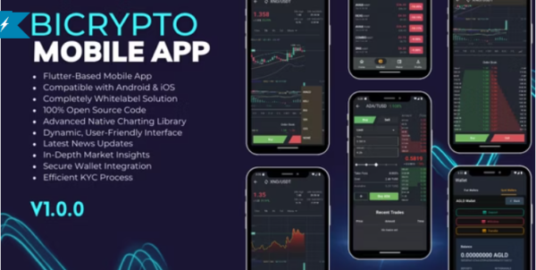 Bicrypto Mobile - Fully Native Flutter Mobile App for Bicrypto 3.2