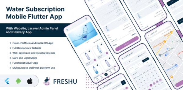 Freshu – Water Subscription App and Delivery eCommerce Flutter Mobile App 1.8