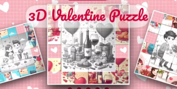 3D Valentine Puzzle - Cross Platform Puzzle Game