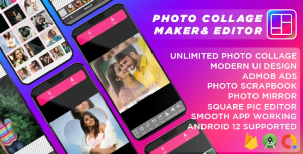 Photo Collage Maker With Photo Editor, ScrapBook & Square Pic Editor, Mirror 3D Effect (Admob Ads)